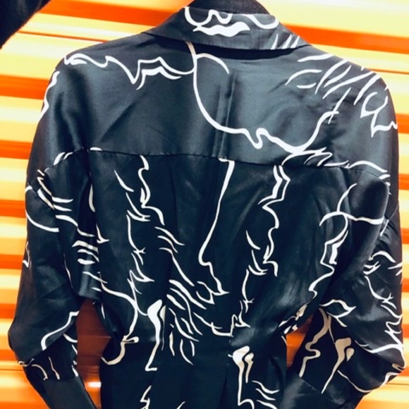 ZARA Satin Midi Dress w Print, S, New - Picture 7 of 9